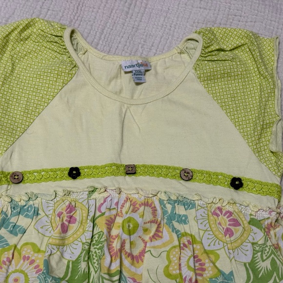 Floral Ruffle Lime Dress Set - Picture 2 of 4